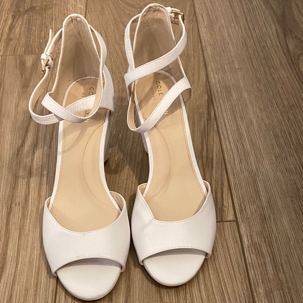 Cole Haan Women's Cream Strappy Heels